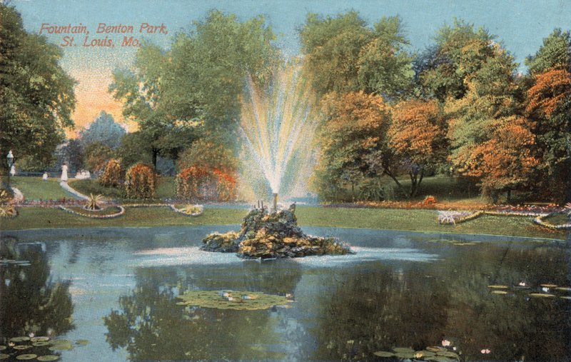 Fonte, Benton Park, St Louis, Mo (fotografia a cores) de American Photographer