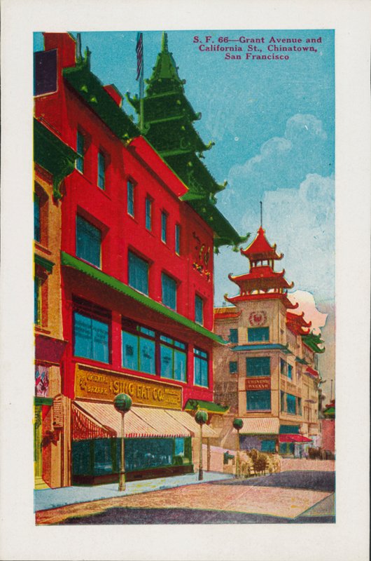 Grant Avenue e California Street, Chinatown, São Francisco (fotografia a cores) de American Photographer
