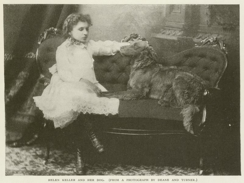 Helen Keller e seu cachorro de American Photographer