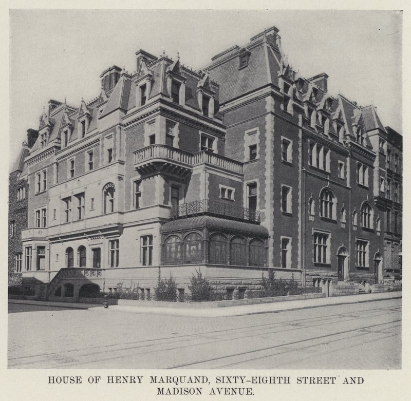 Casa de Henry Marquand, Rua Sessenta e Oitava e Avenida Madison (foto a p/b) de American Photographer