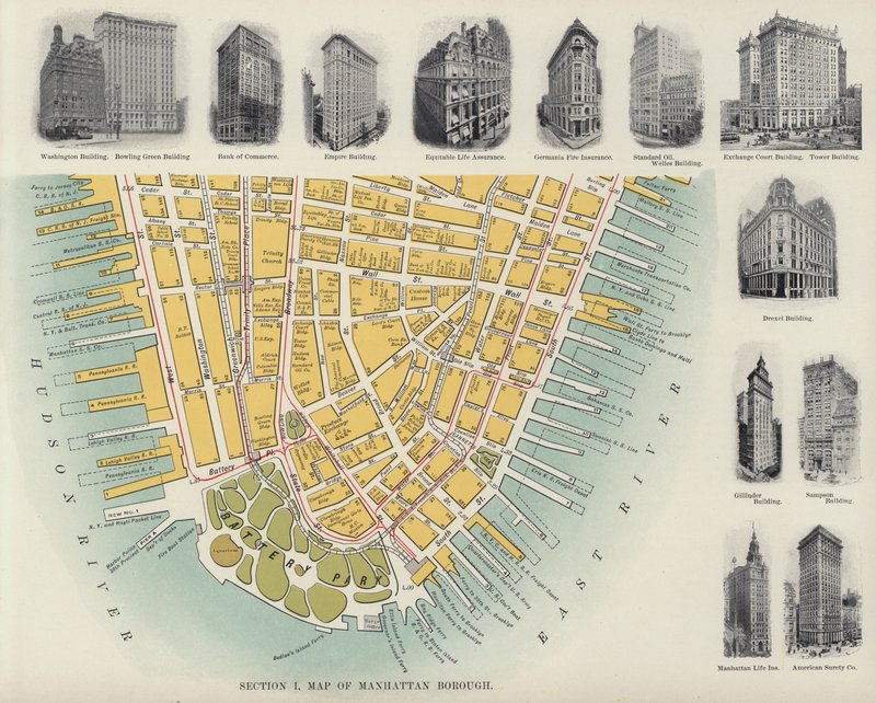 Mapa do bairro de Manhattan (fotografia a preto e branco) de American Photographer