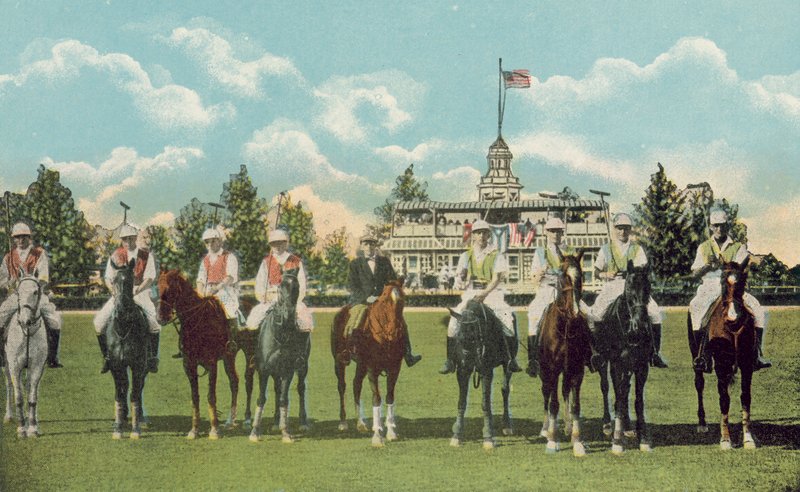 Miami, Florida, c 1925: Club House e Campo de Pólo (fotografia a cores) de American Photographer