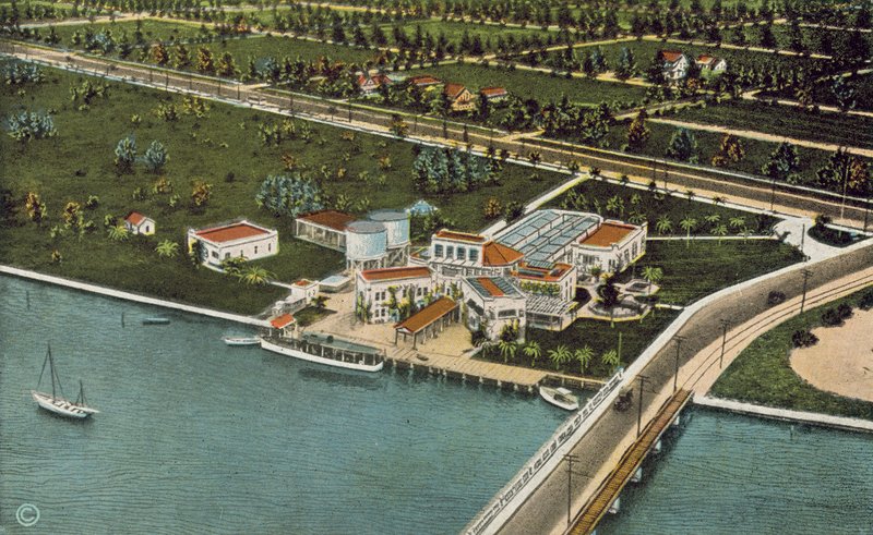 Miami, Florida, c 1925: O Aquário (fotografia a cores) de American Photographer