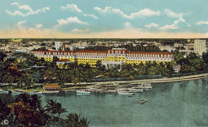 Miami, Florida, c 1925: O Royal Palm Hotel (fotografia a cores) de American Photographer