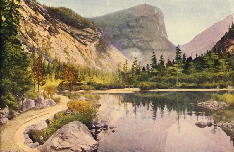 Lago Mirror, Parque Nacional de Yosemite (fotografia a cores) de American Photographer