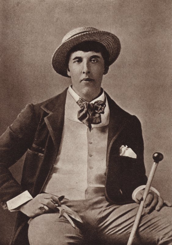 Oscar Wilde, poeta e dramaturgo irlandês, na América (fotografia a preto e branco) de American Photographer