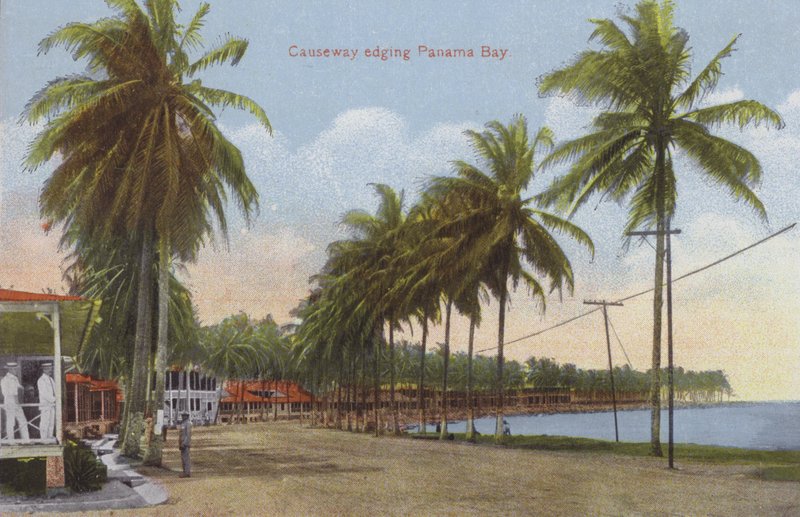 Canal do Panamá, calçada na baía do Panamá (fotografia a cores) de American Photographer