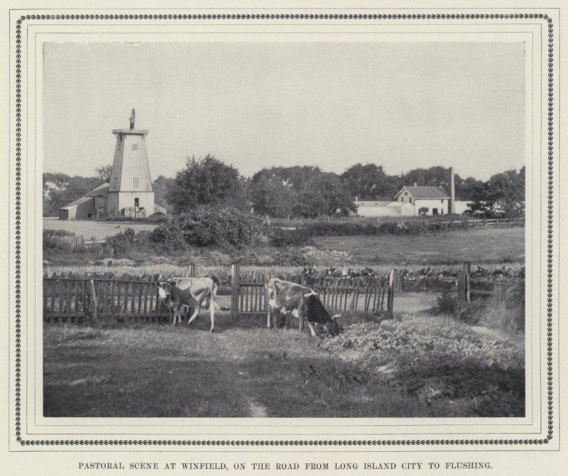 Cena Pastoral em Winfield, na estrada de Long Island City para Flushing (foto a p/b) de American Photographer