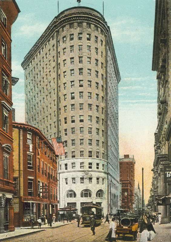 Providence, Rhode Island: Edifício Turks Head e Westminster Street (fotografia a cores) de American Photographer