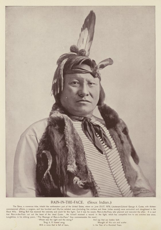 Rain-in-the-Face, índio Sioux de American Photographer