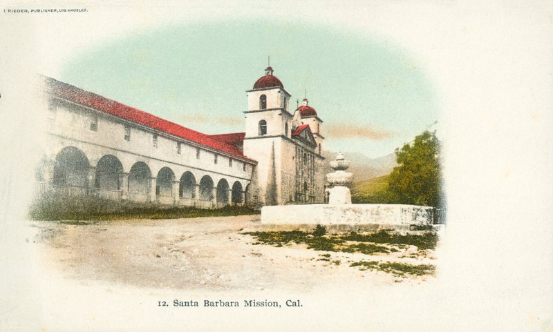 Missão de Santa Bárbara, Califórnia (fotografia a cores) de American Photographer