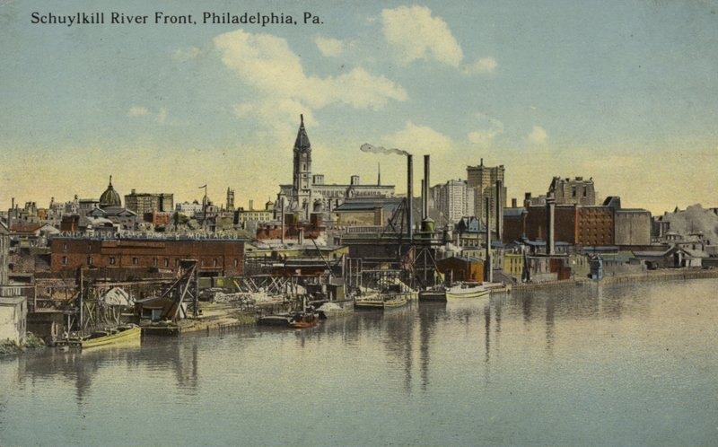 Schuylkill River Front, Filadélfia, Pensilvânia (foto colorida) de American Photographer