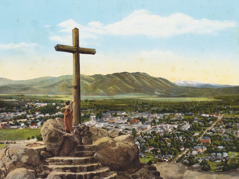 Cruz da Serra, Monte Rubidoux, Riverside (fotografia a cores) de American Photographer