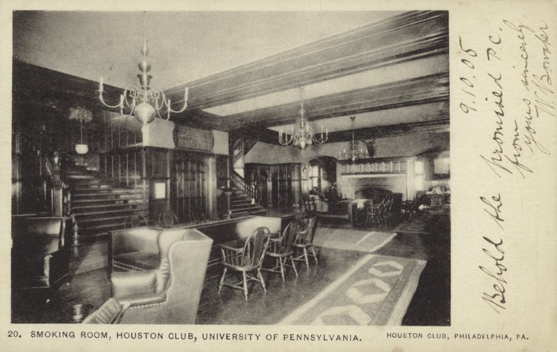 Quarto para fumantes, Houston Club, Universidade da Pensilvânia, Filadélfia de American Photographer
