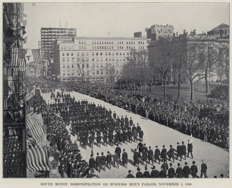 Demonstração do Dinheiro Sonoro ou Desfile de Homens de Negócios de American Photographer