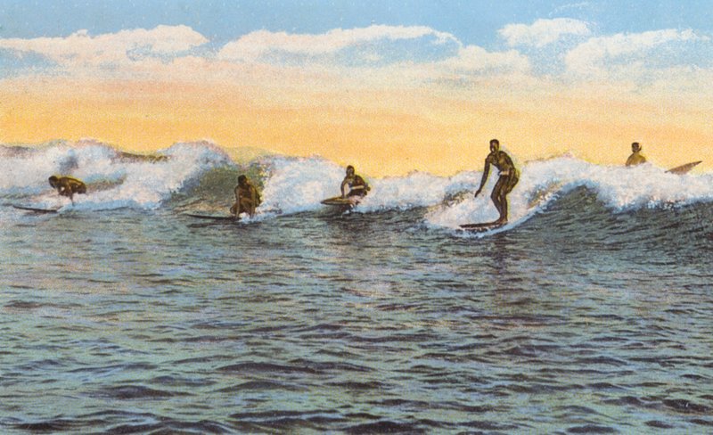 Surf Riders, Havai (fotografia a cores) de American Photographer