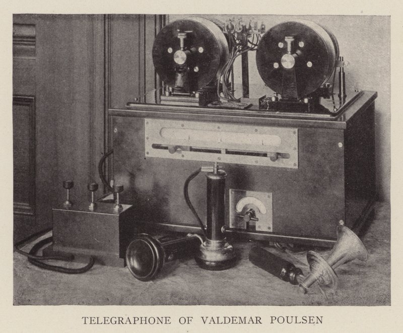 Telegrafone de Valdemar Poulsen (fotografia a preto e branco) de American Photographer