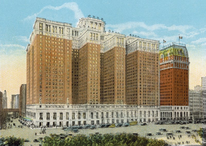 O Stevens Hotel, Michigan Boulevard (foto colorida) de American Photographer