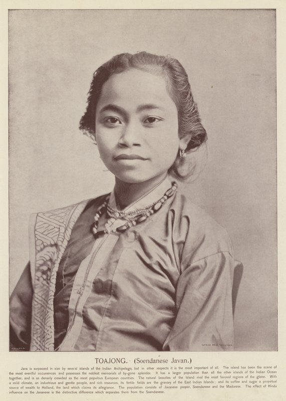 Toajong, Javan Soendanese de American Photographer