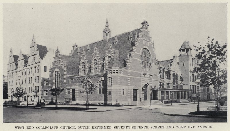 West End Collegiate Church, Dutch Reformed, Seventy-Seventh Street e West End Avenue (foto a p/b) de American Photographer