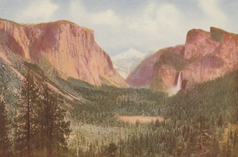 Vale de Yosemite, Califórnia, vista geral de Artists Point (fotografia colorida) de American Photographer