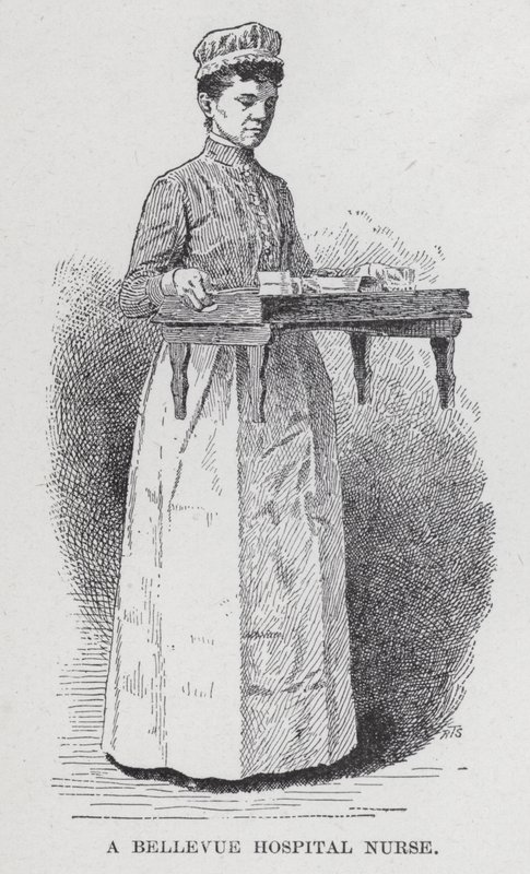 Uma enfermeira do Hospital Bellevue (litho) de American School