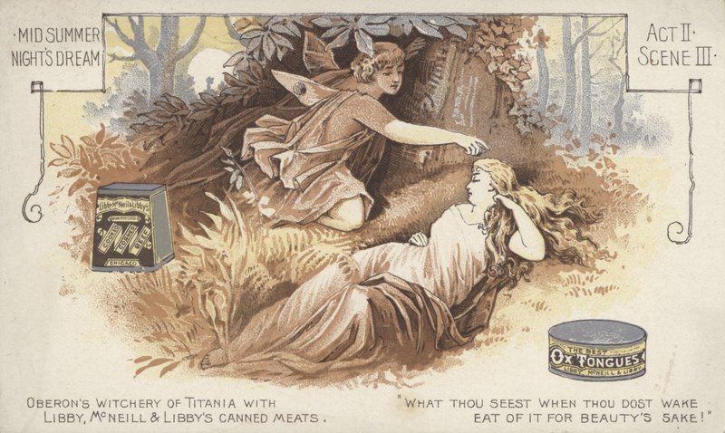 Sonho de uma Noite de Verão, Acto II, Cena iii (cromolitho) de American School