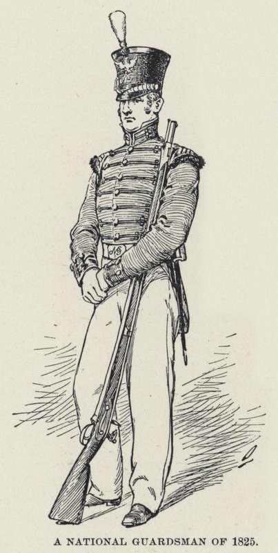 Um Guarda Nacional de 1825 (litho) de American School
