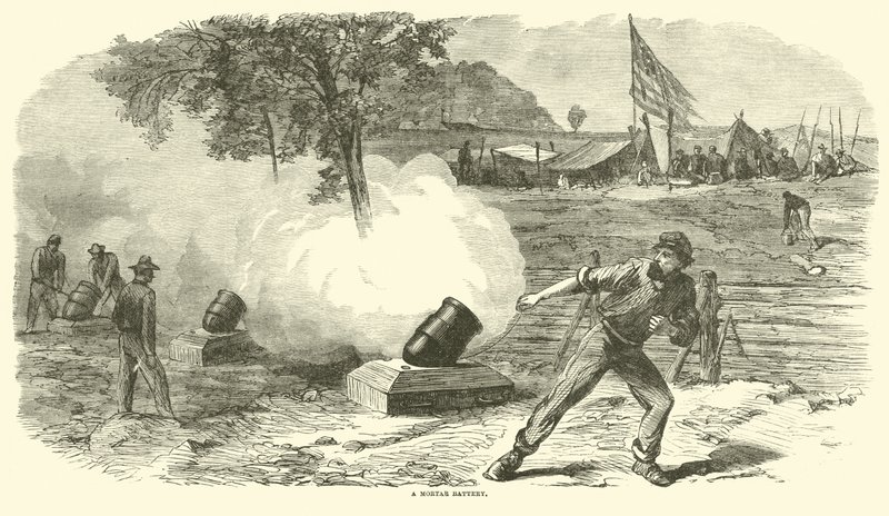 Uma bateria de argamassa, junho de 1864 de American School