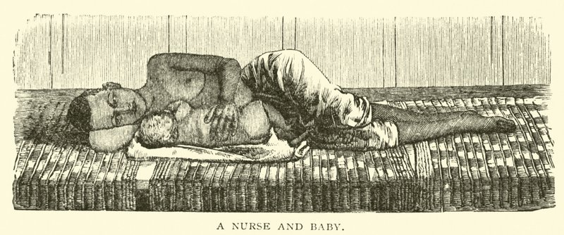 Uma enfermeira e bebê de American School