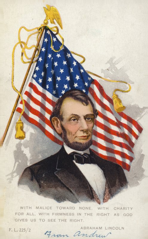 Abraham Lincoln (litografia colorida) de American School