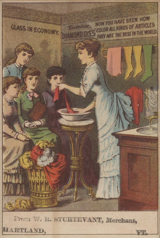 Anúncio para Corantes de Diamante (cor litho) de American School
