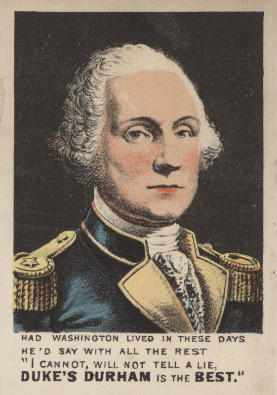 Anúncio para tabaco Duke of Durham (cor litho) de American School