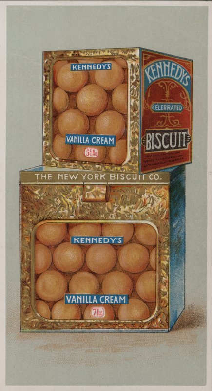 Propaganda para os biscoitos com creme de baunilha de Kennedy de American School