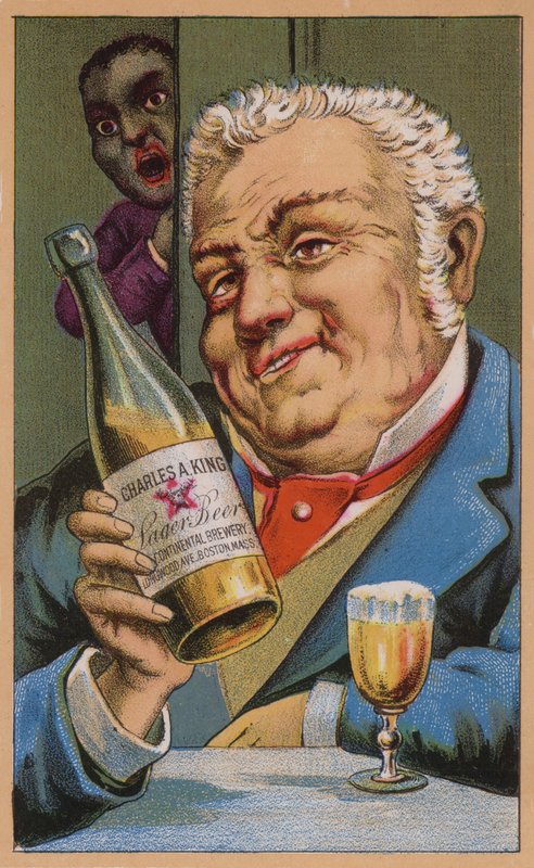 American cartão comercial publicidade Charles uma cerveja lager, Boston, Massachusetts de American School
