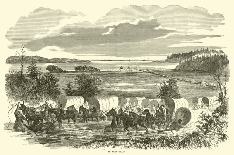 Um trem do exército, novembro de 1862 de American School