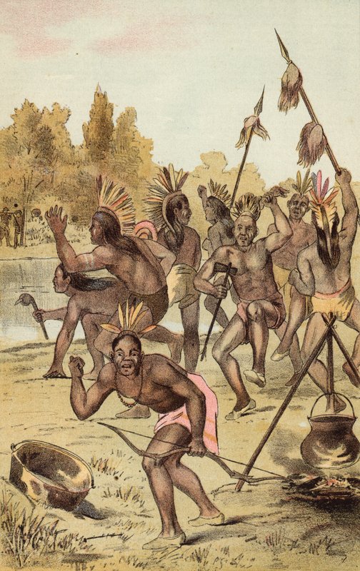 Uma dança de guerra insultante de American School