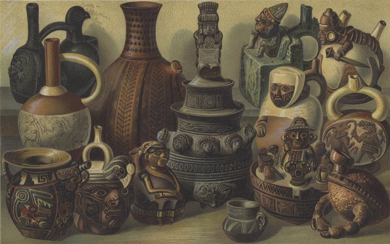 Louça de barro americana antiga de American School