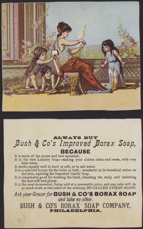 Antigas crianças gregas ou romanas com a mãe (chromolitho) de American School