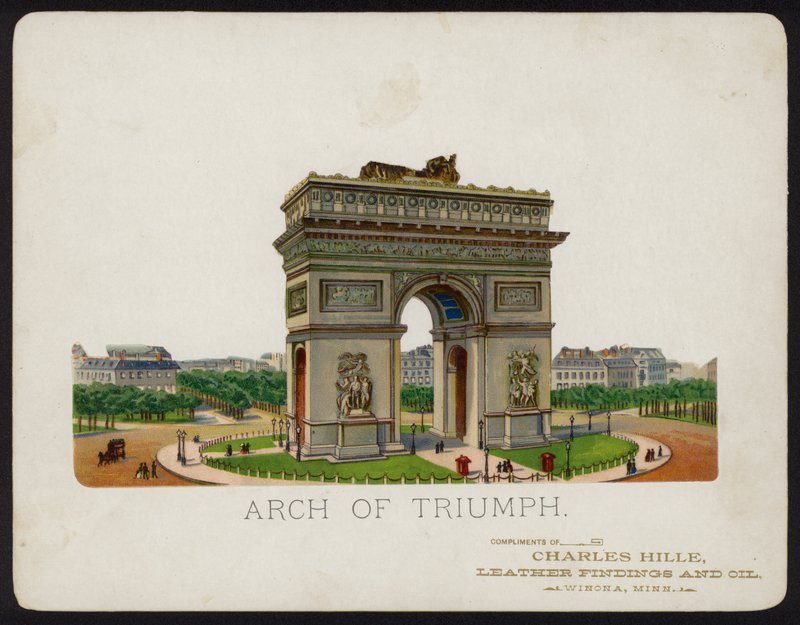 Arc de Triomphe, Paris, França (chromolitho) de American School