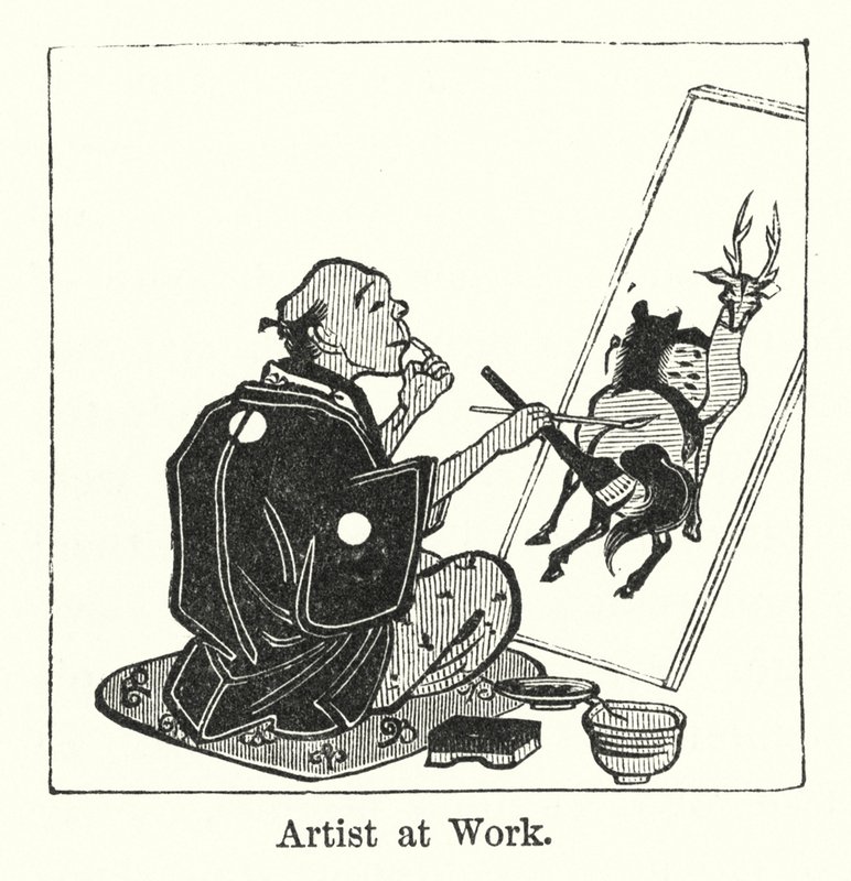 Artista a Trabalhar (gravura) de American School