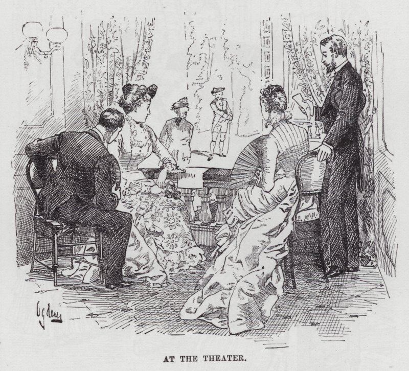 No Teatro (gravura) de American School