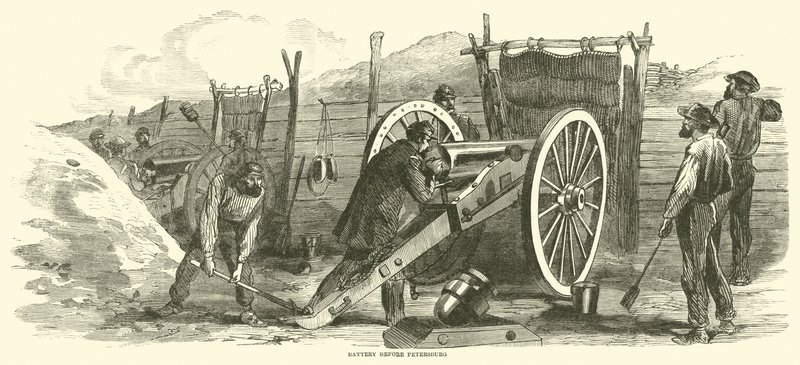Bateria antes de Petersburgo, junho de 1864 de American School