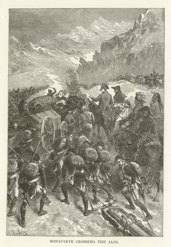 Bonaparte atravessando os Alpes de American School