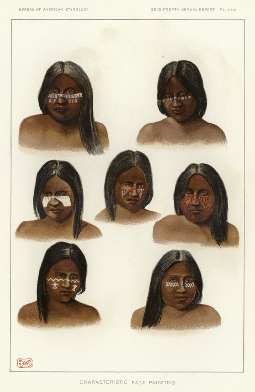 Pintura facial característico de American School
