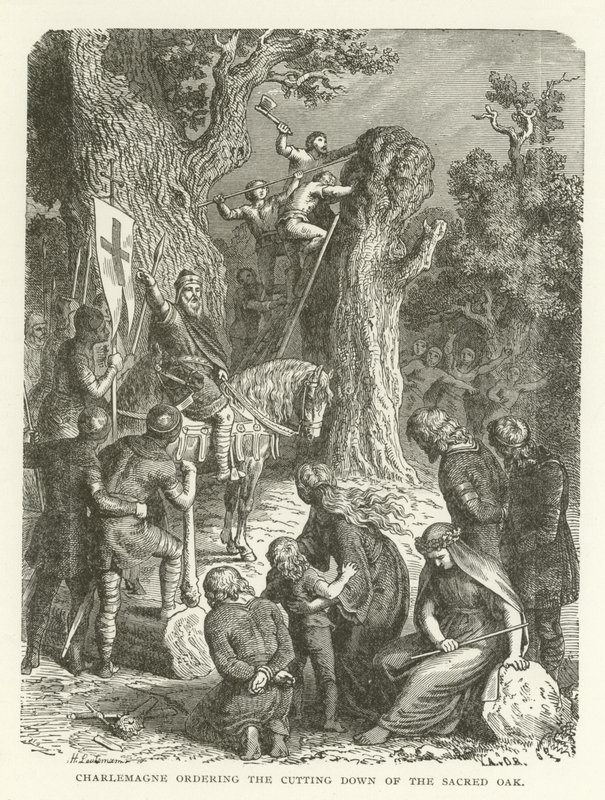 Carlos Magno ordenando o corte do Carvalho Sagrado de American School