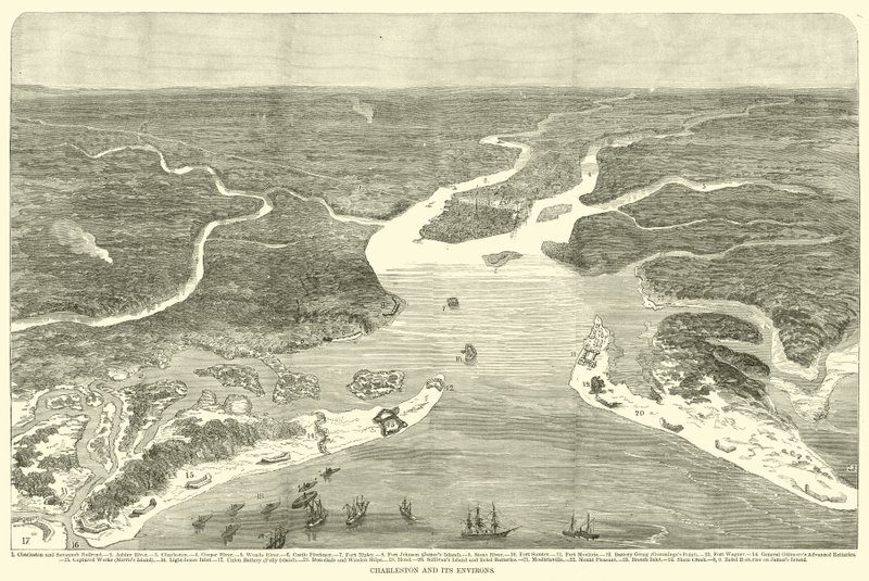 Charleston e seus arredores, julho de 1863 de American School