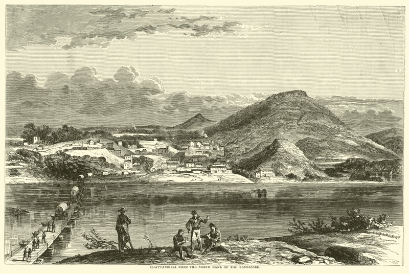 Chattanooga da margem norte do Tennessee, setembro de 1863 de American School