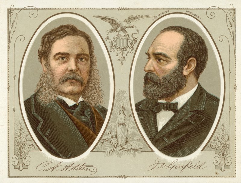 Chester A Arthur, James A Garfield (chromolitho) de American School