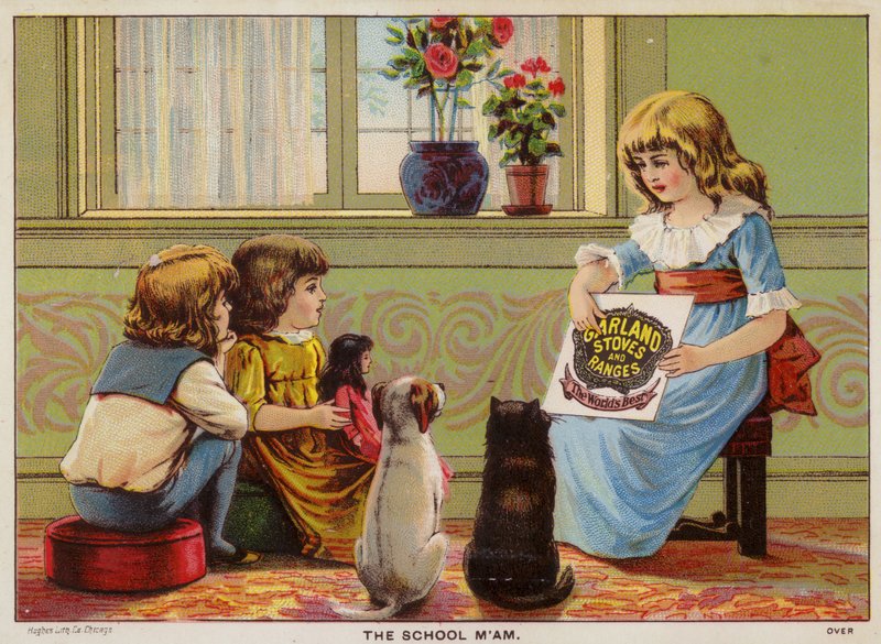 Crianças, sentando, ligado, chão de American School